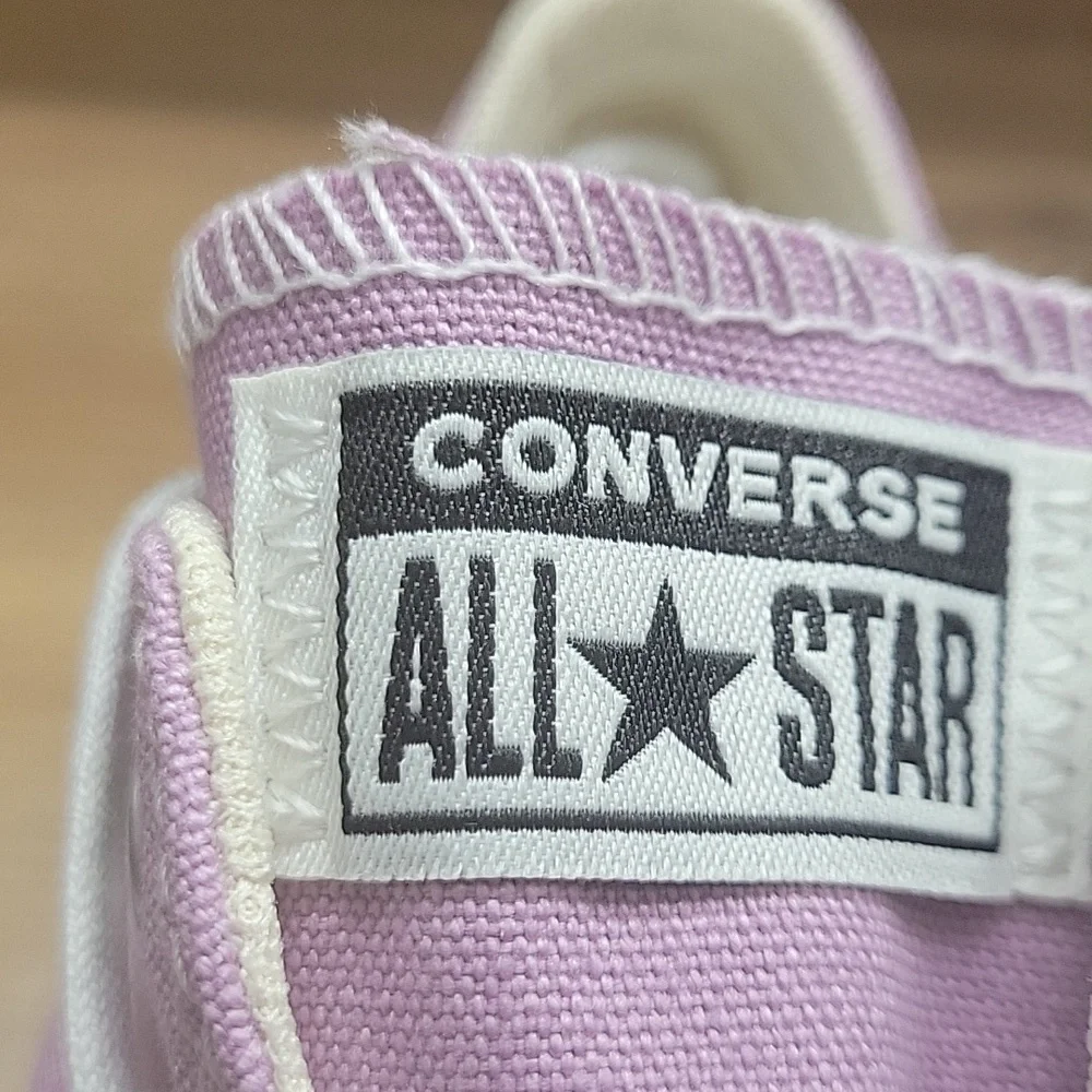 Converse Pink and White Canvas Sneakers Classic Design